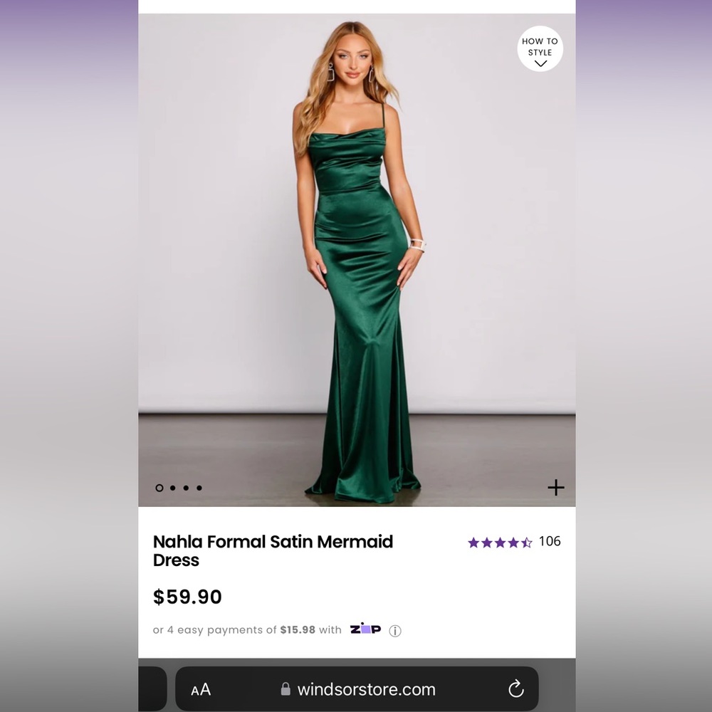 Windsor Formal Satin Mermaid Dress